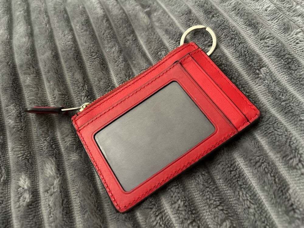 Coach x Selena Gomez Mini Skinny ID Case in Red Leather - Picture 3 of 6